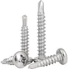 High quality Phillips 410 Stainless Steel natural color Pan Head Self Drilling Screws